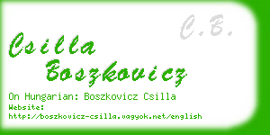 csilla boszkovicz business card